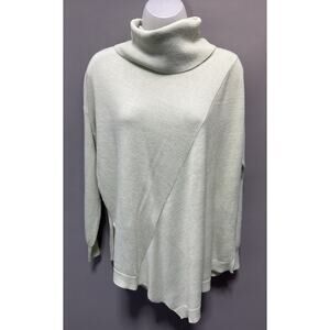 Vintage Lisa International 100% Acrylic Oversized Turtleneck Sweater Green M